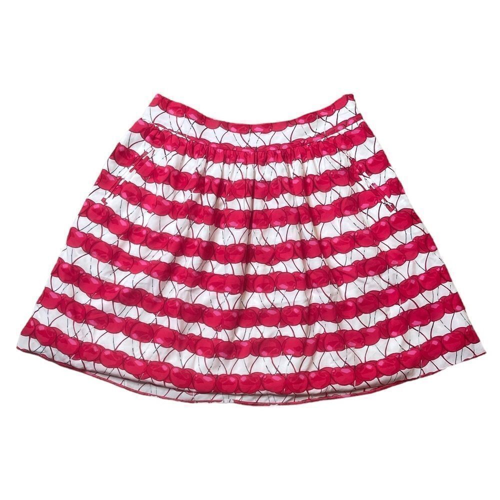 Cynthia Rowley Y2K Retro Cherry Print Mini Skater Skirt Size 4
